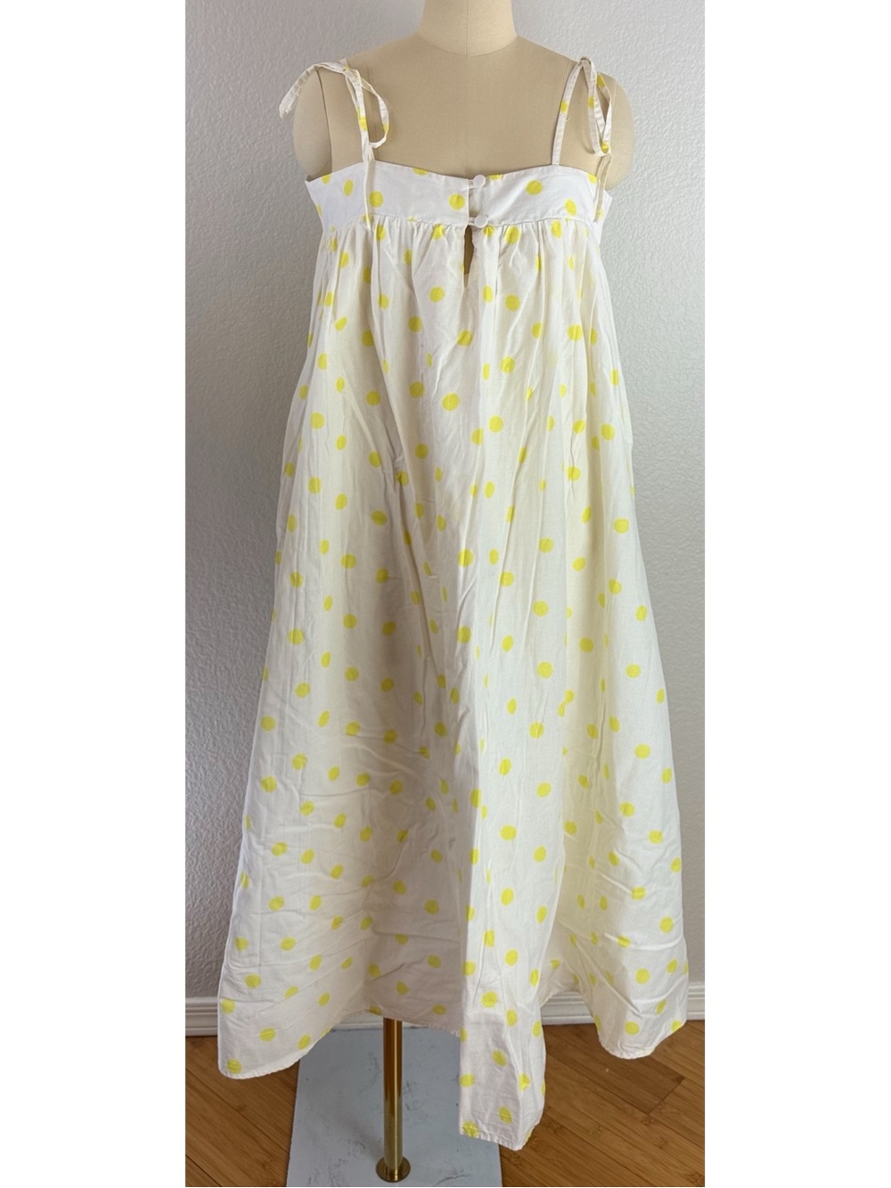 Anthropologie WHIT TWO Polka Dot Maxi Dress Boho Resortwear Medium - Picture 12 of 16